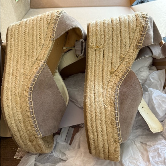 Soludos Beige Espadrille Wedge Sandals - Picture 4 of 6